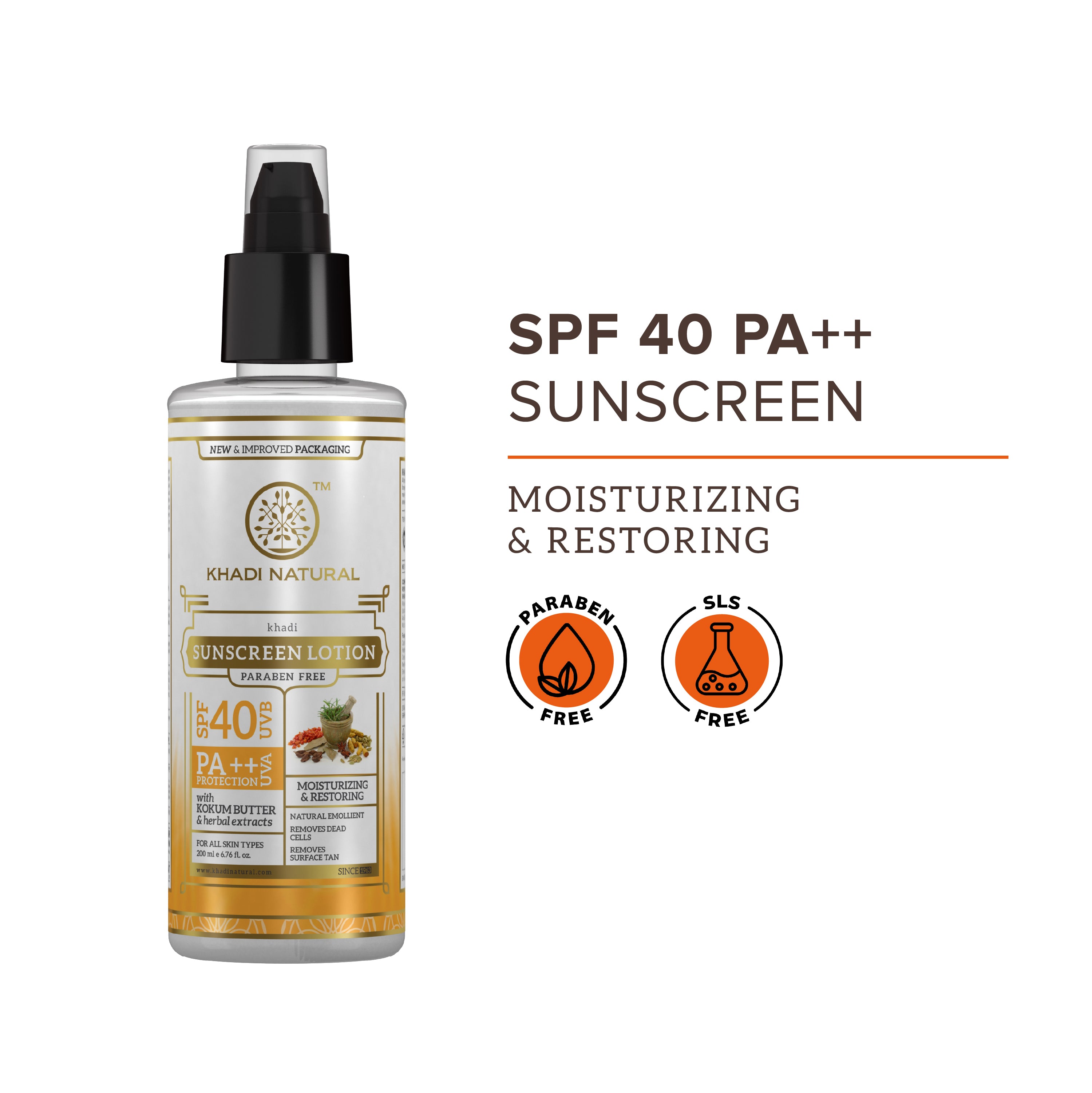 Khadi Natural Sunscreen Moisturising Lotion - SPF 40 - 100ml