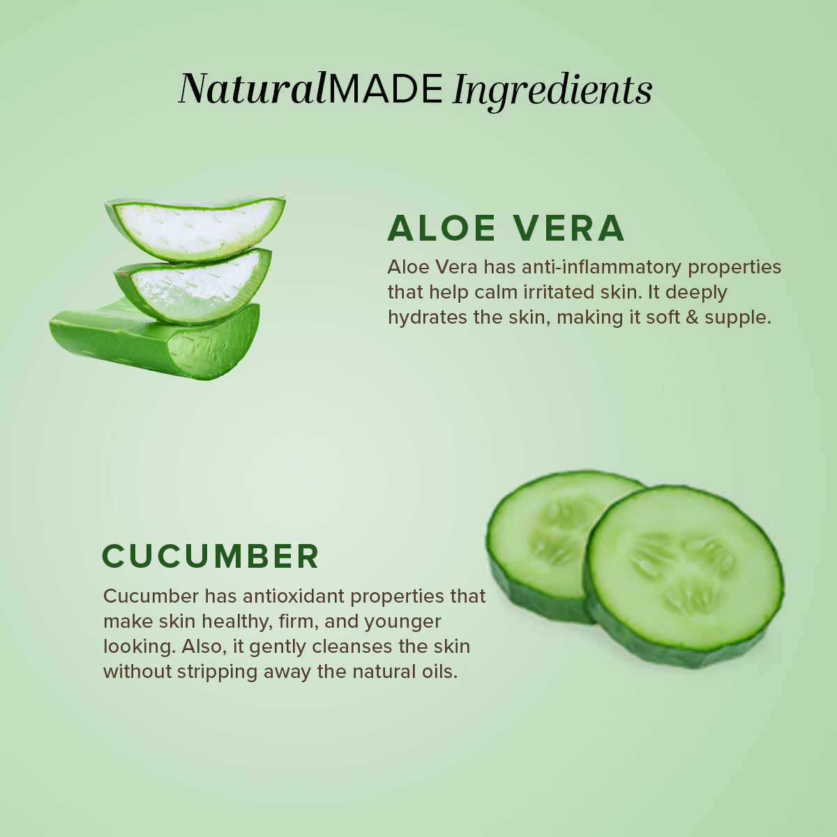 Khadi Natural Cucumber & Aloevera Cleansing Milk - 210ml