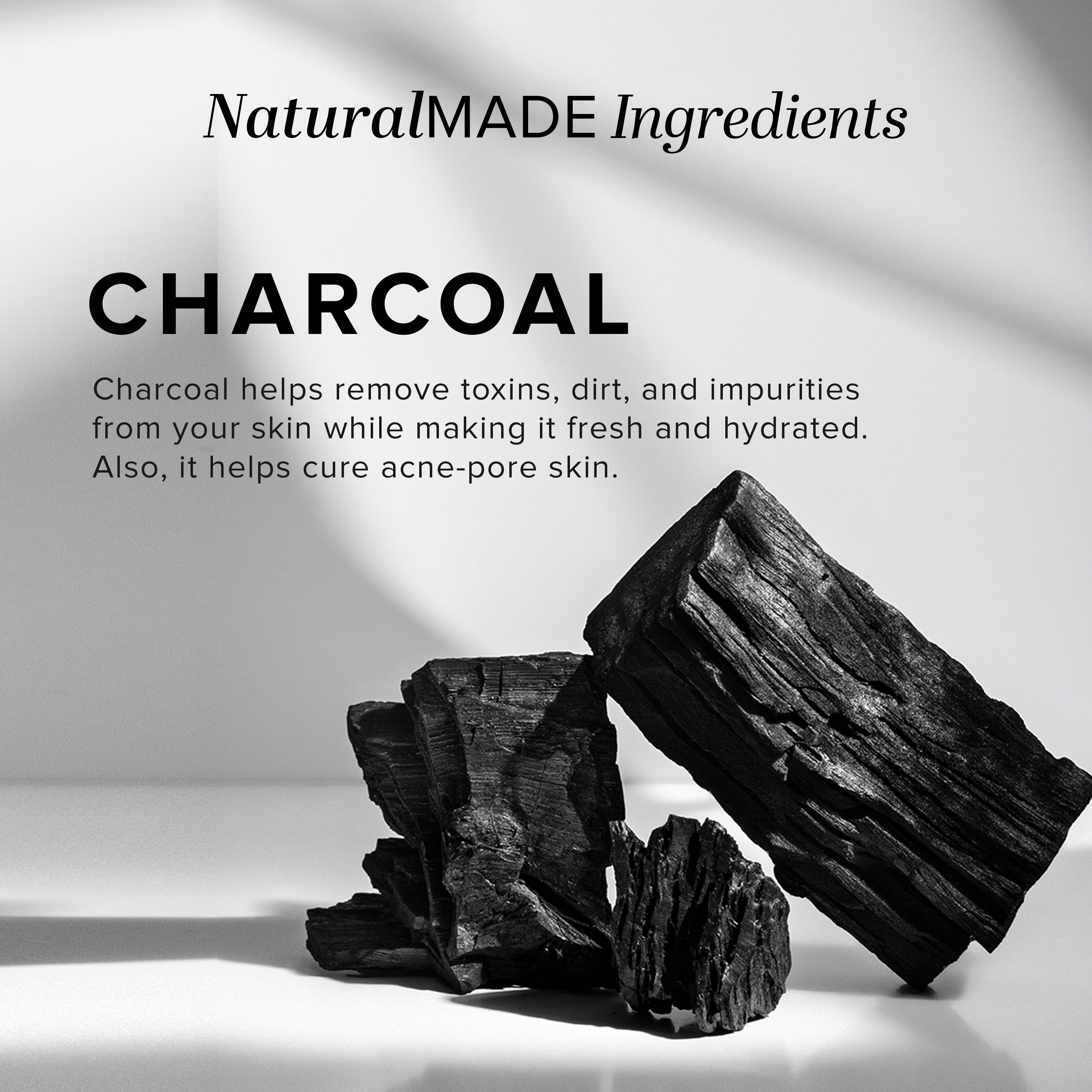 KHADI NATURAL CHARCOAL SOAP 125 g (Pack Of 8)