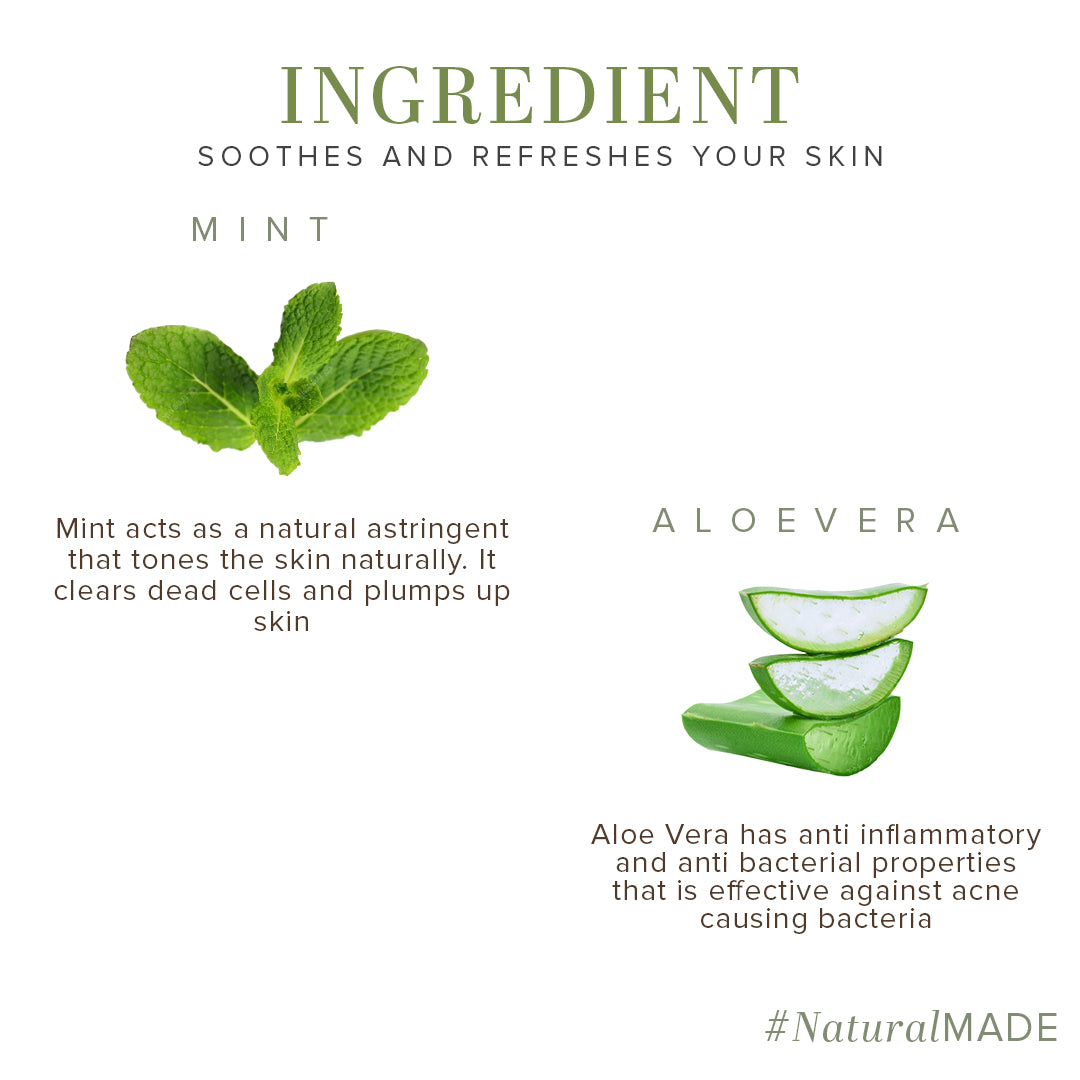 Khadi Natural Mint & Aloevera Face Massage Gel-100 g