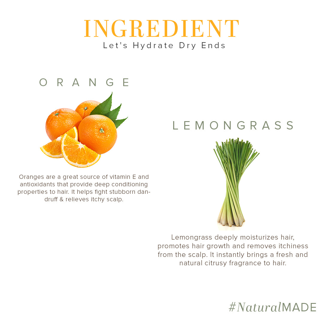 Khadi Natural Herbal Orange Lemongrass Hair Conditioner- Sls & Paraben Free-210