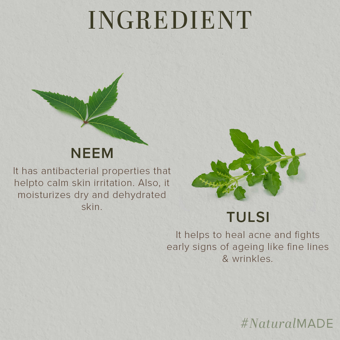 Khadi Natural Neem-Tulsi Soap 125g (Pack Of 8)