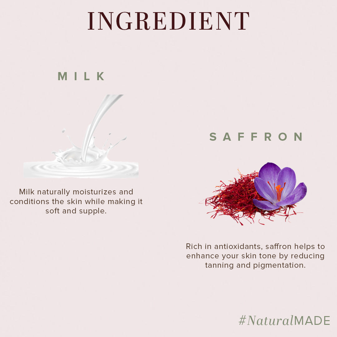 Khadi Natural Milk & saffron-hand cream - pack of 2