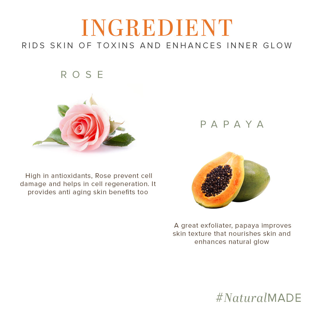 Khadi Natural Rose & Papaya Face Scrub 50 g