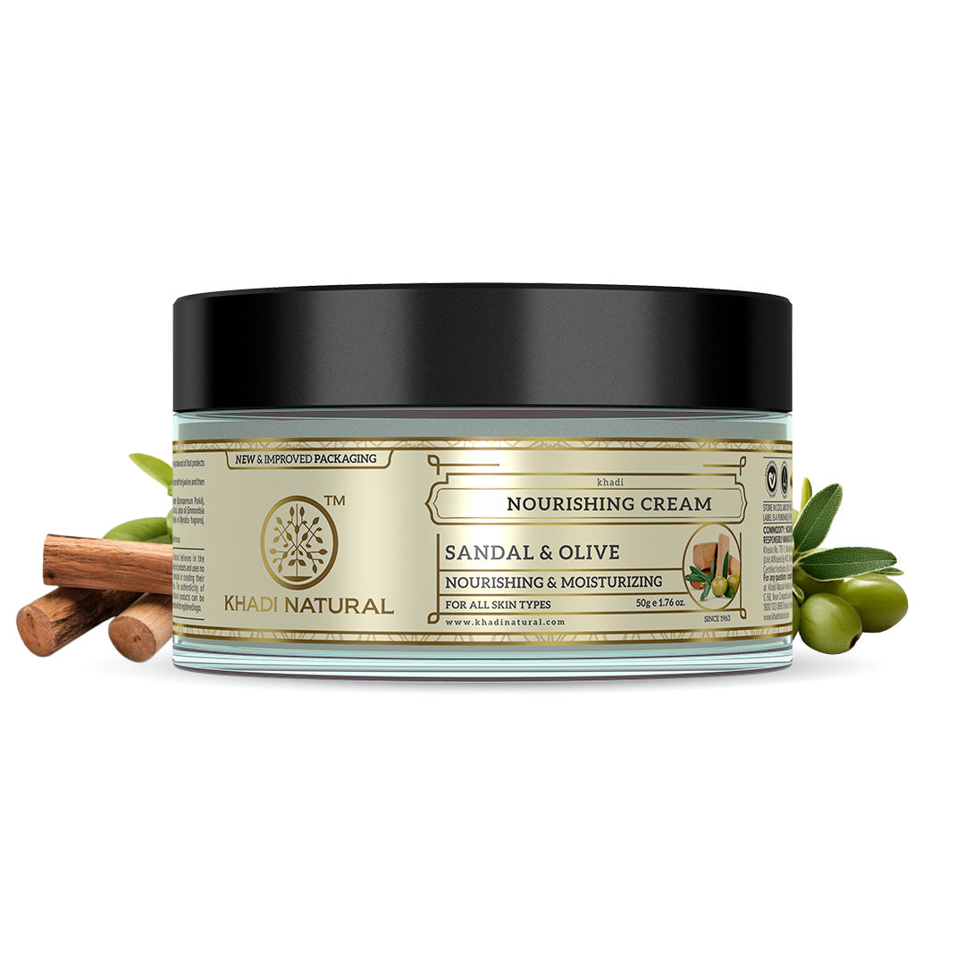 Khadi Natural Sandal & Olive Nourishing Cream-50 g