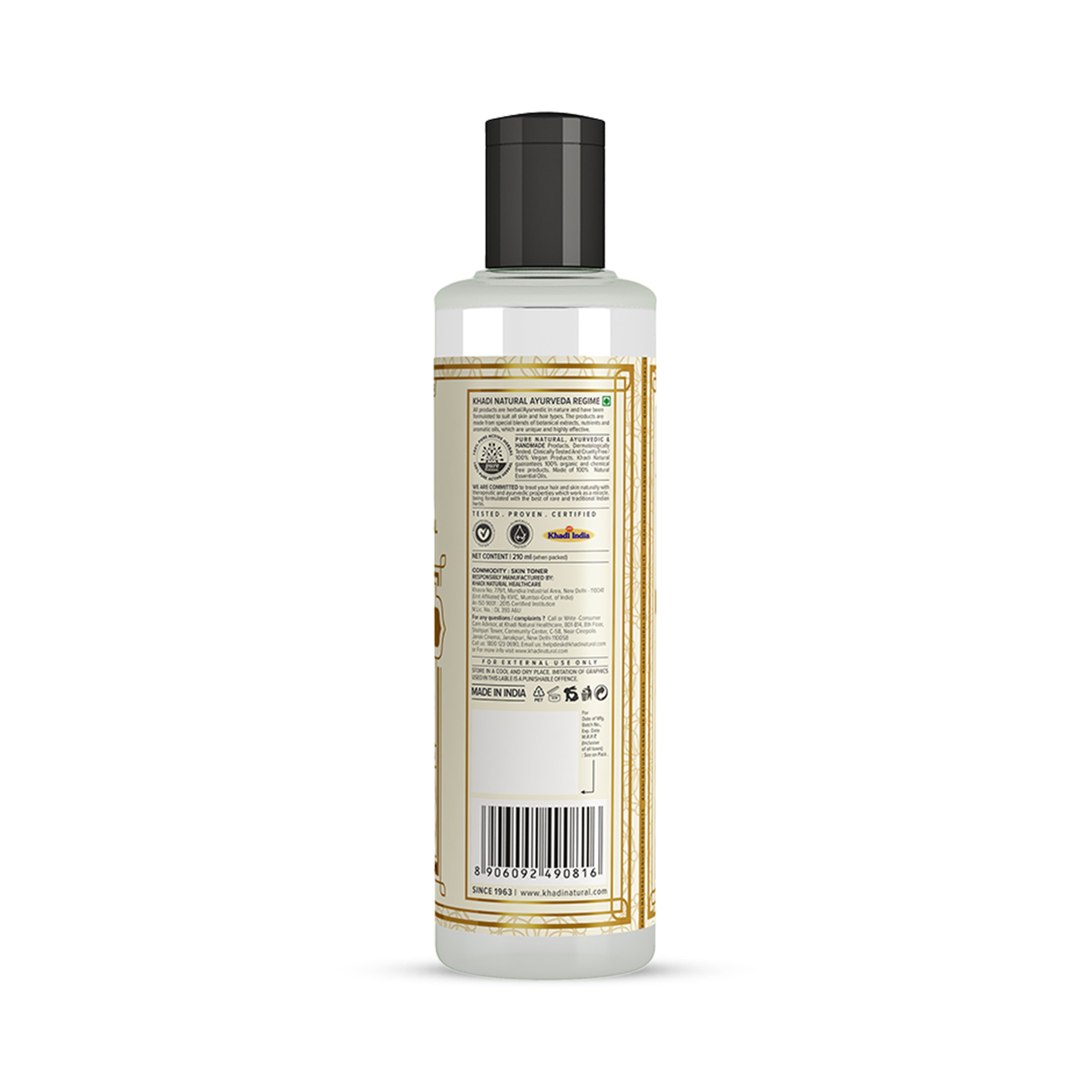 Khadi Natural Pure Rose Water Skin Toner 210 ml