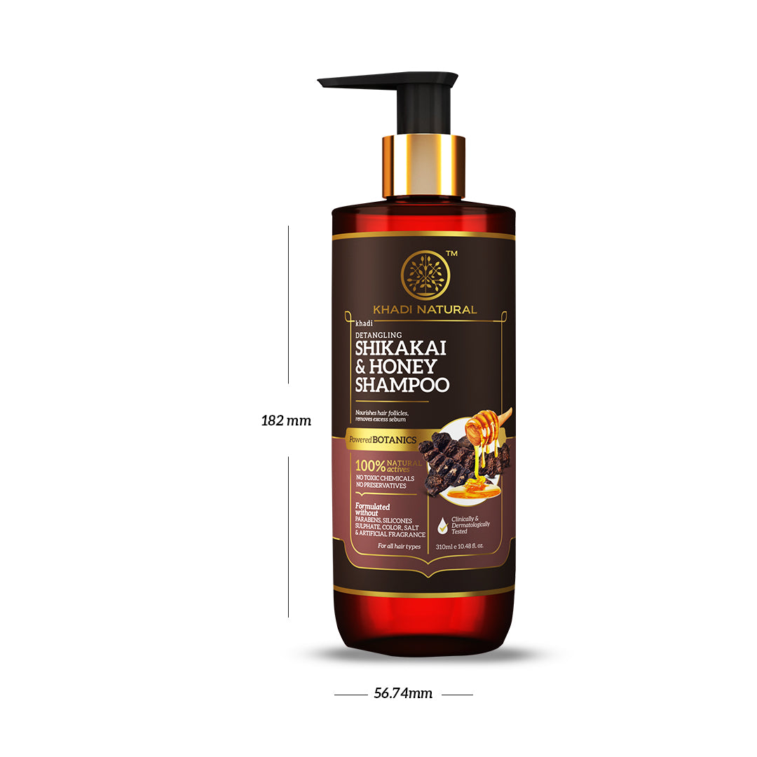 Khadi Natural Shikakai & Honey Shampoo - Powered Botanics - 310ml