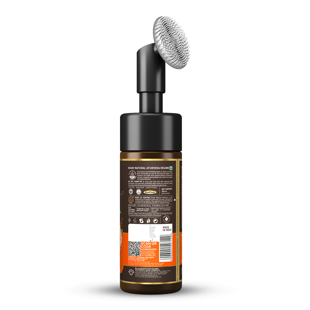 Khadi Natural Vitamin C Foaming Face Wash With  In- Built Face Brush-150ml
