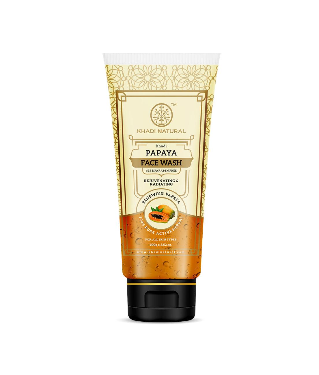 Khadi Natural Papaya Face Wash Sls & Paraben Free-100 g