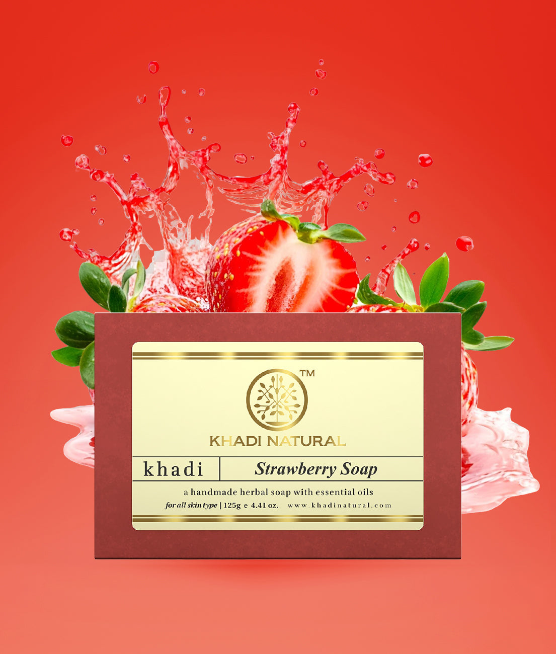 Khadi Natural Strawberry Soap 125g