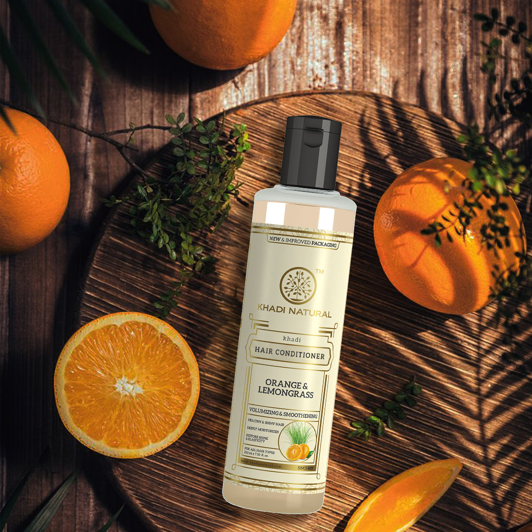 Khadi Natural Herbal Orange Lemongrass Hair Conditioner-210 ml