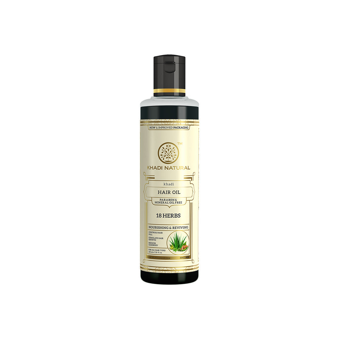 Khadi Natural 18 Herbs Hair Oil Paraben Mineral Oil Free 210 ml