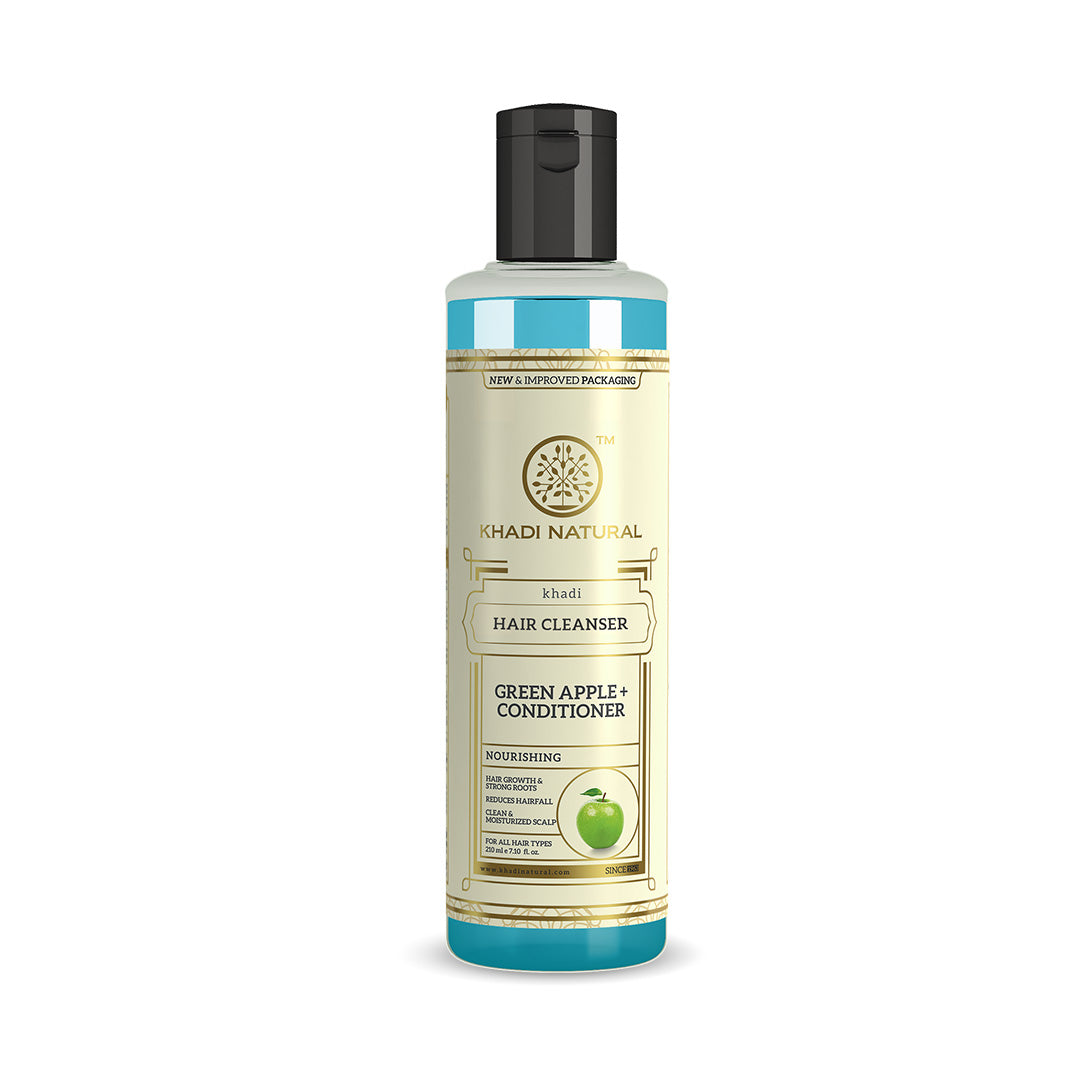 KHADI NATURAL Green Apple + Conditioner Hair Cleanser - 210 ml