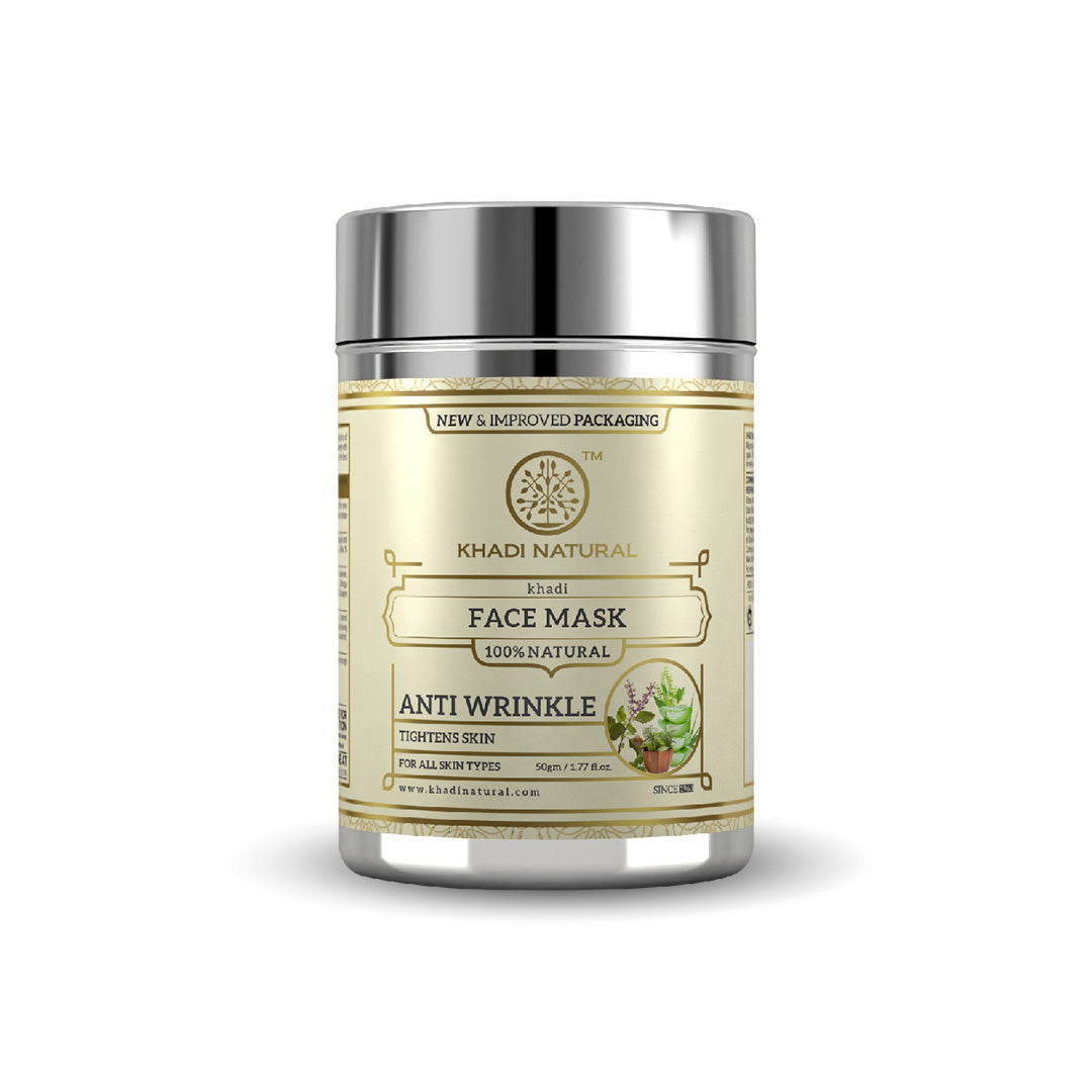 Khadi Natural Anti Wrinkle Face Mask (Set Of 2)