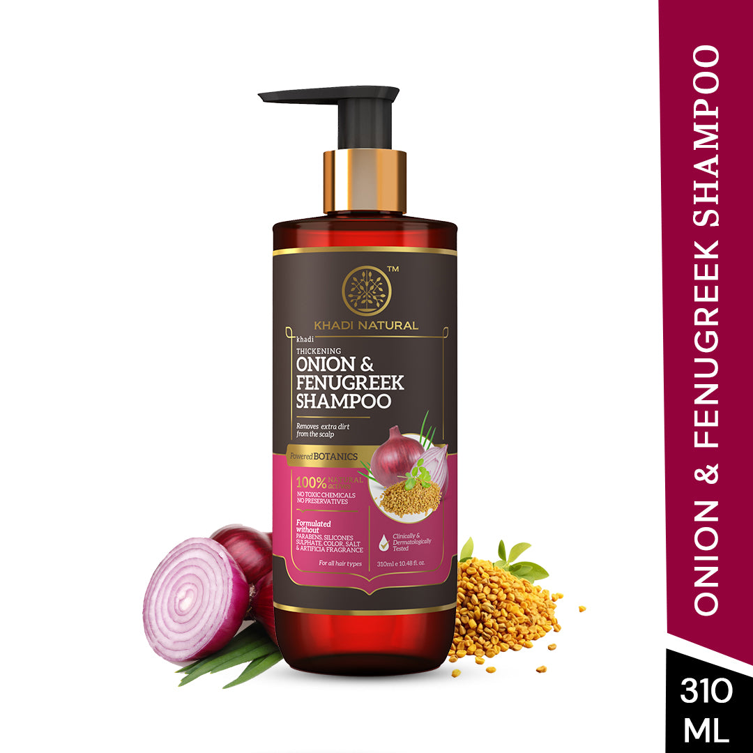 Khadi Natural Onion & Fenugreek Hair Cleanser- Paraben Free-310 ml