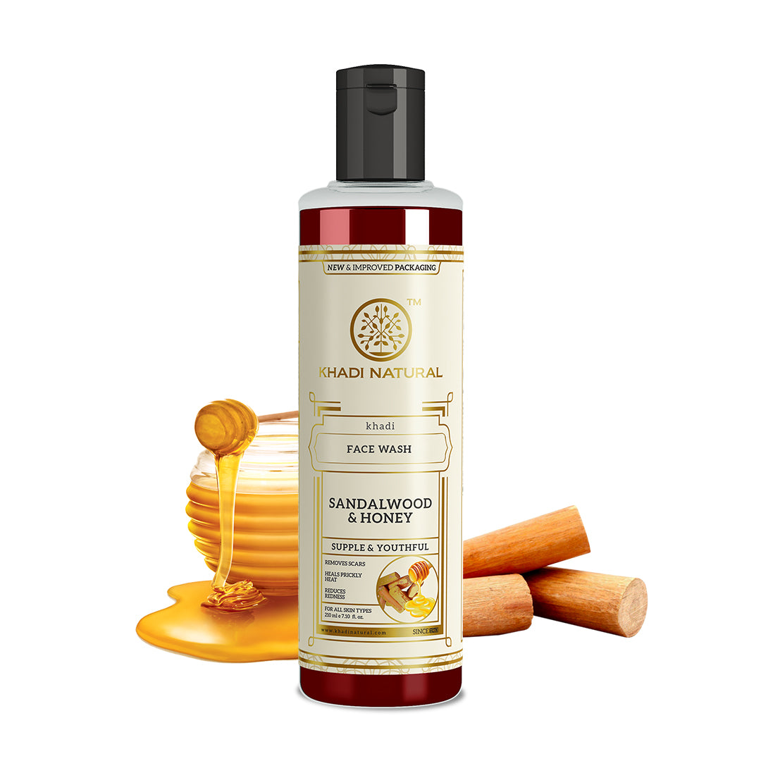 Khadi Natural Sandalwood & Honey Face Wash-210 ml
