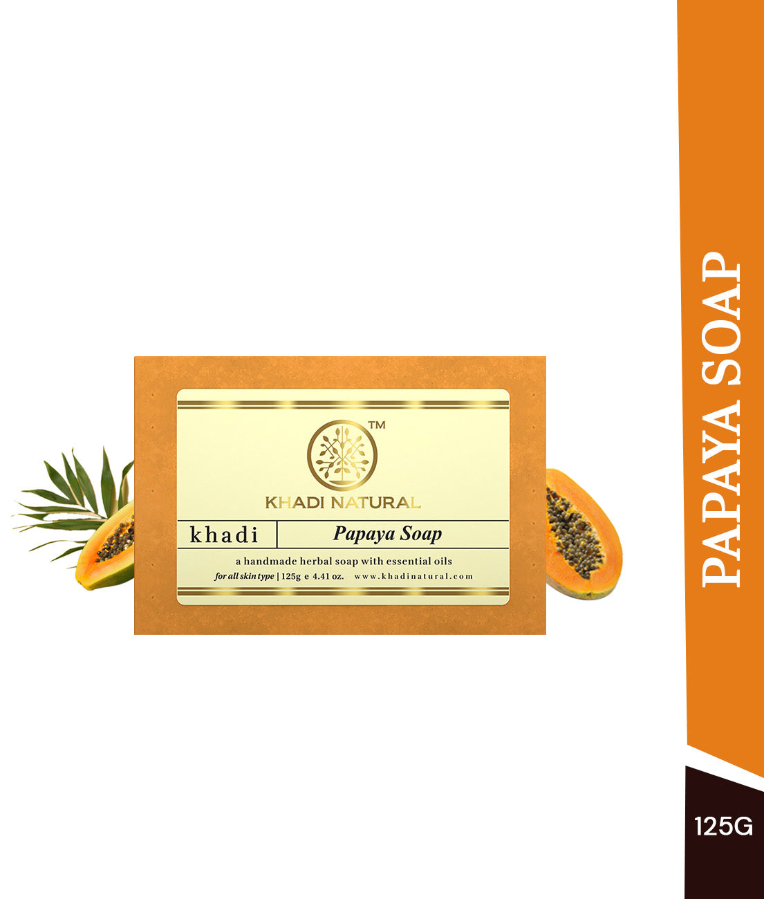 Khadi Natural Papaya Soap 125g