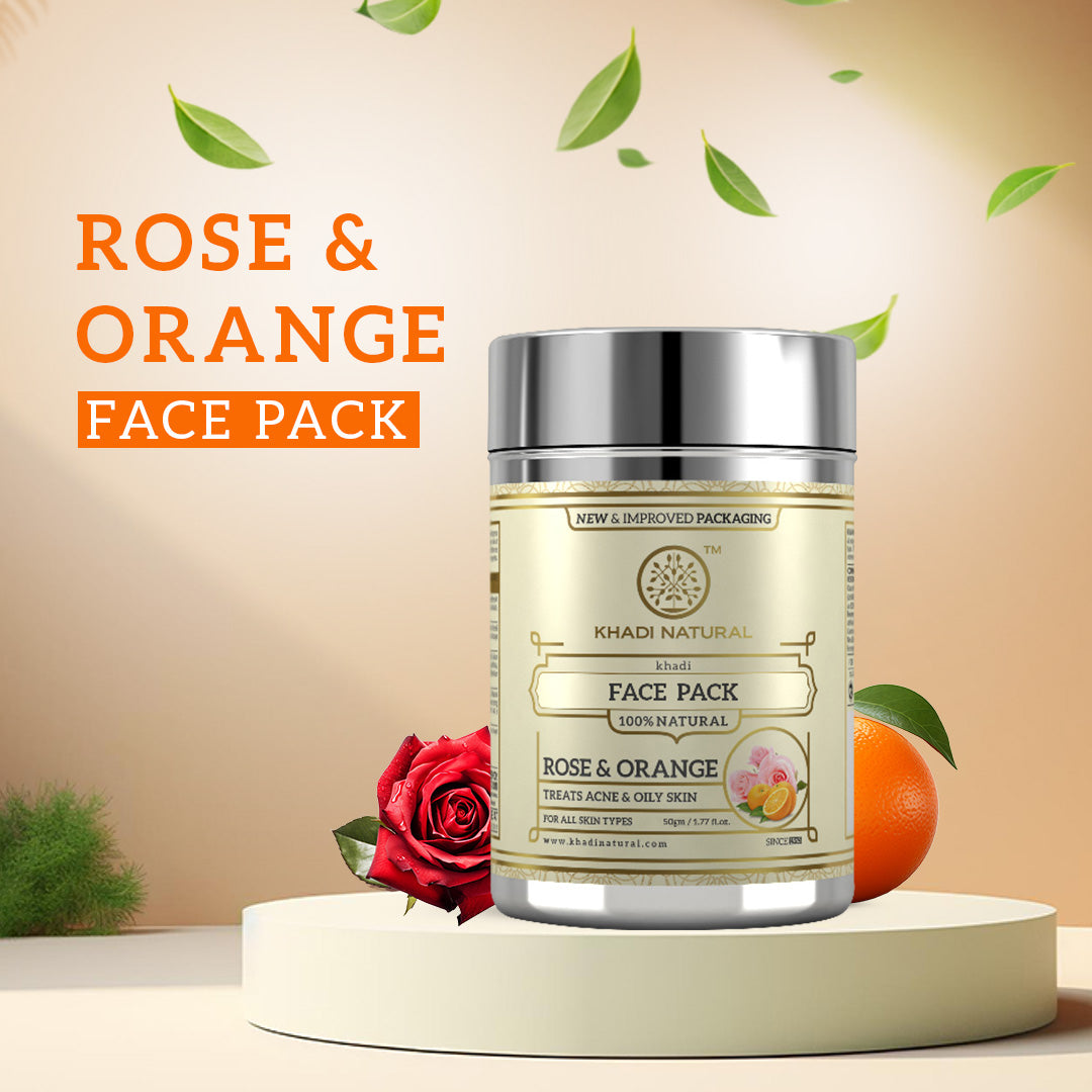 Khadi Natural Rose & Orange Face Pack - 50 g