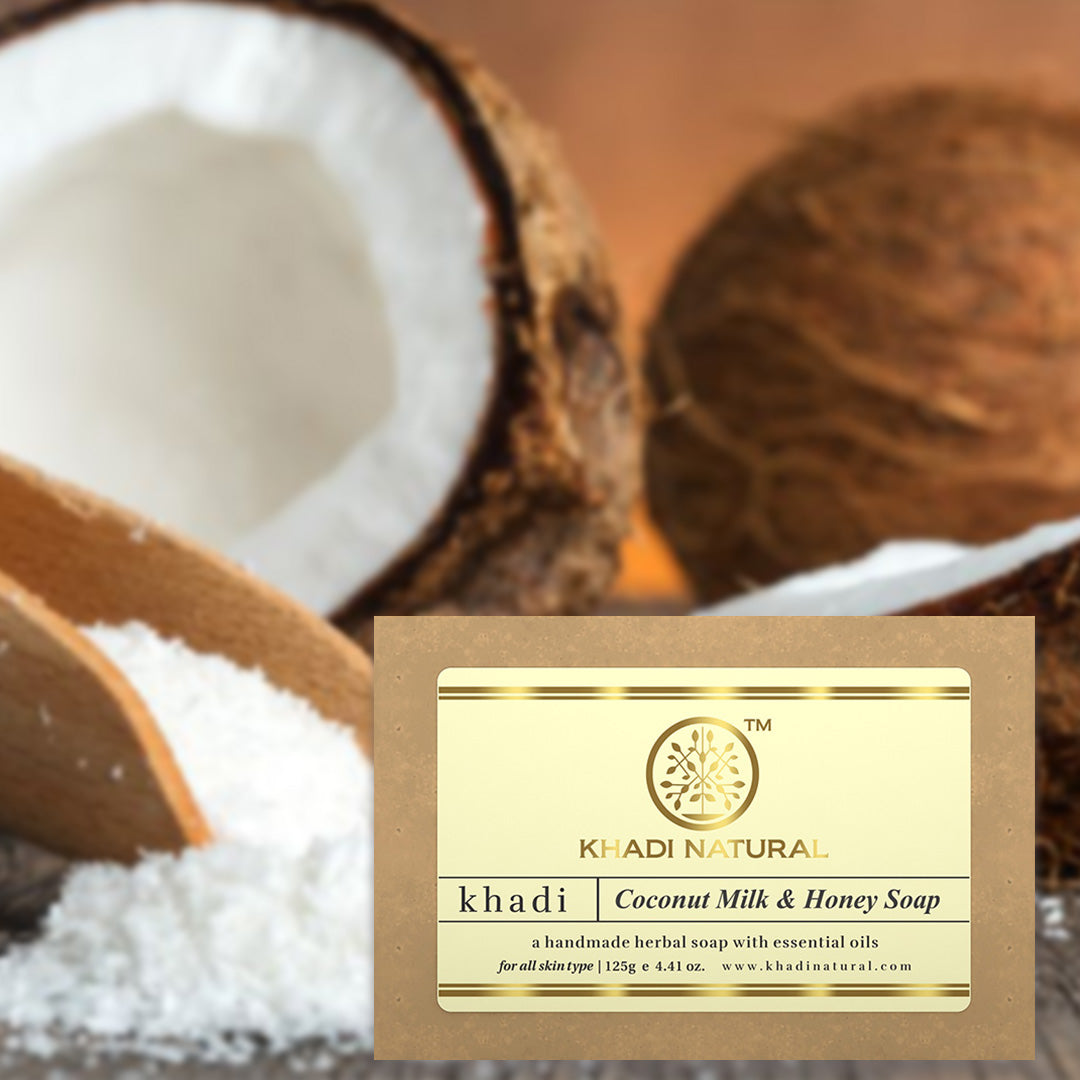 Khadi Natural Coconut Milk & Honey Soap 125g