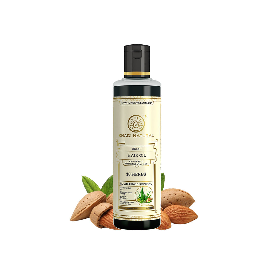 Khadi Natural 18 Herbs Hair Oil Paraben Mineral Oil Free 210 ml