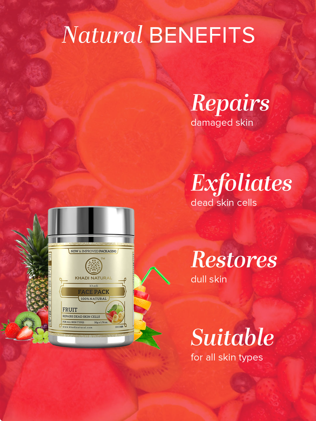 Khadi Natural Fruit Face Pack - 50gm Khadi Natural Fruit Face Pack - 50gm
