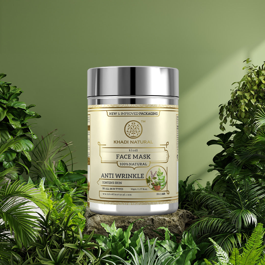 Khadi Natural Anti Wrinkle Face Mask (Set Of 2)