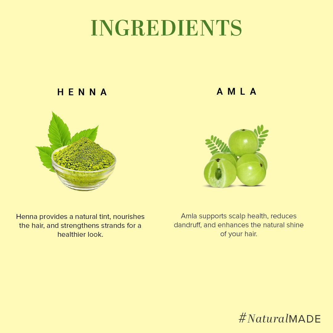 Organic Henna & Amla Fruit Powder - 100% Natural-100 g