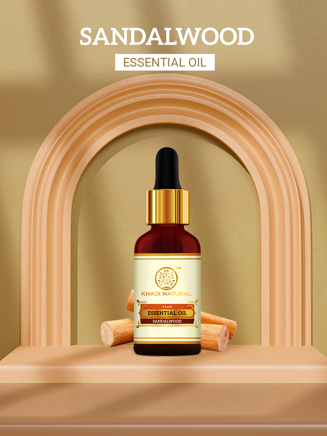 Khadi Natural Sandalwood - Pure Essential Oil - 15 ml