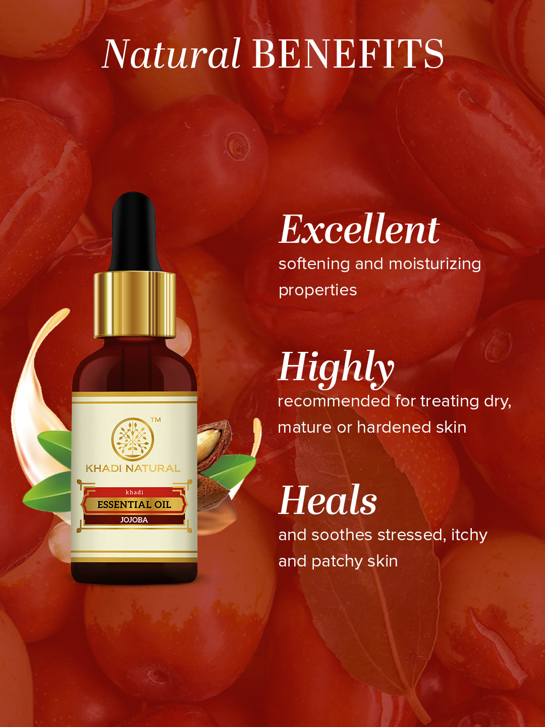 Khadi Natural Jojoba - Pure Essential Oil - 15 ml