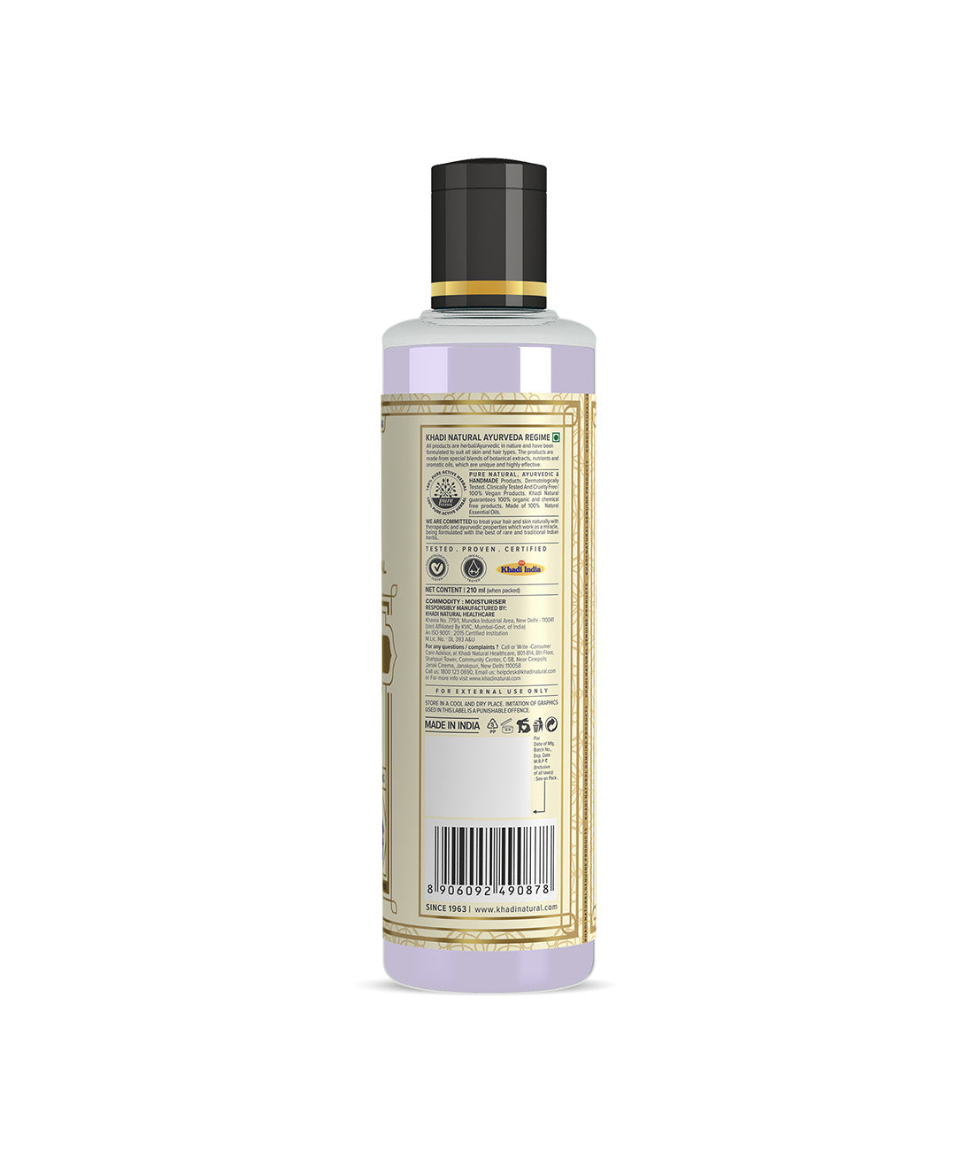 Khadi Natural Lavender Moisturizer- With Sheabutter- Paraben Free-210 ml