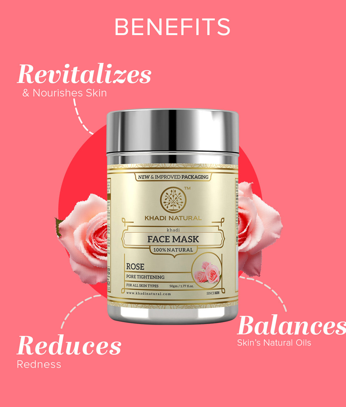 Khadi Natural Rose Face Mask-50 g