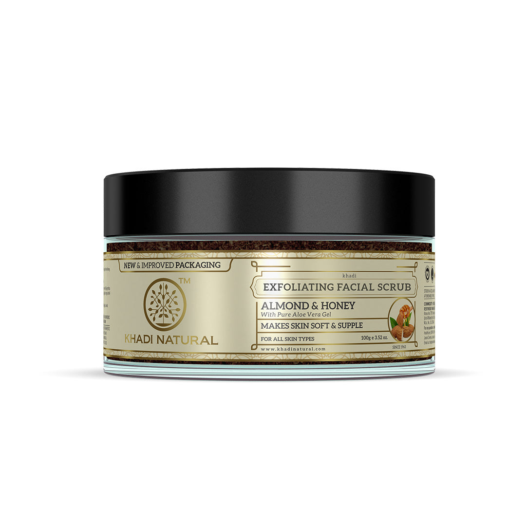 Khadi Natural Almond & Honey Exfoliating Facial Scrub / 100 g