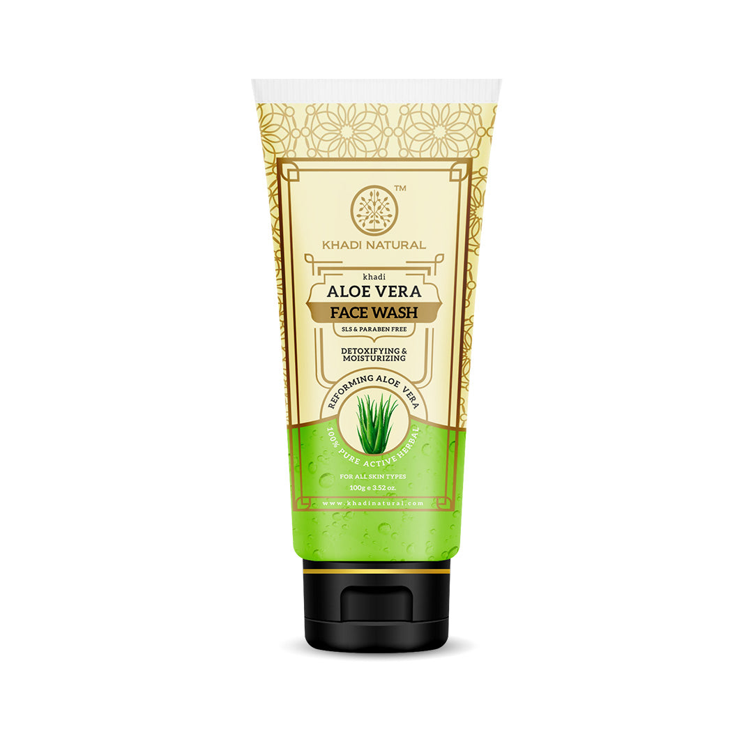Khadi Natural Aloe Vera Face Wash Sls & Paraben Free - 100 g