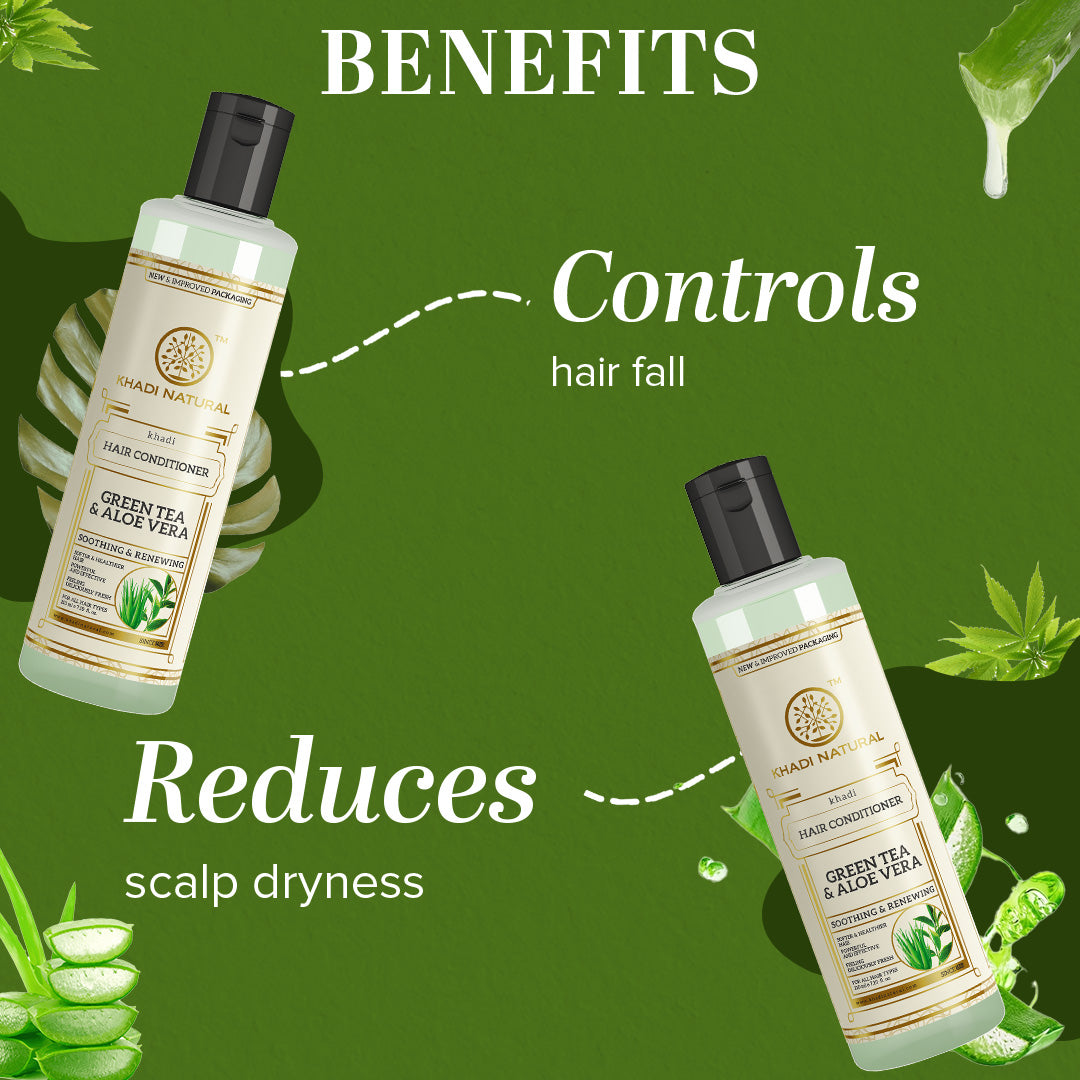 Khadi Natural Herbal Greentea & Aloevera Hair Conditioner
