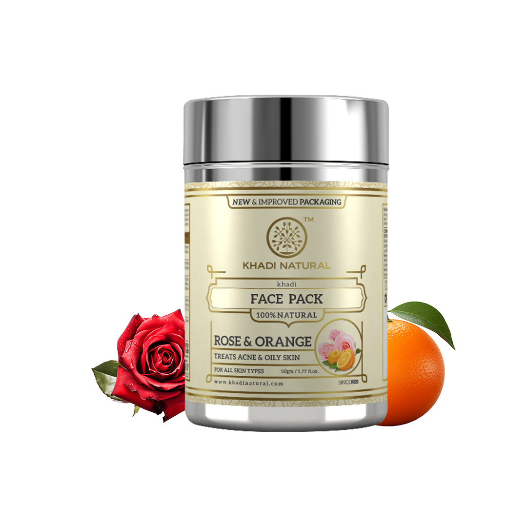 Khadi Natural Rose & Orange Face Pack - 50 g