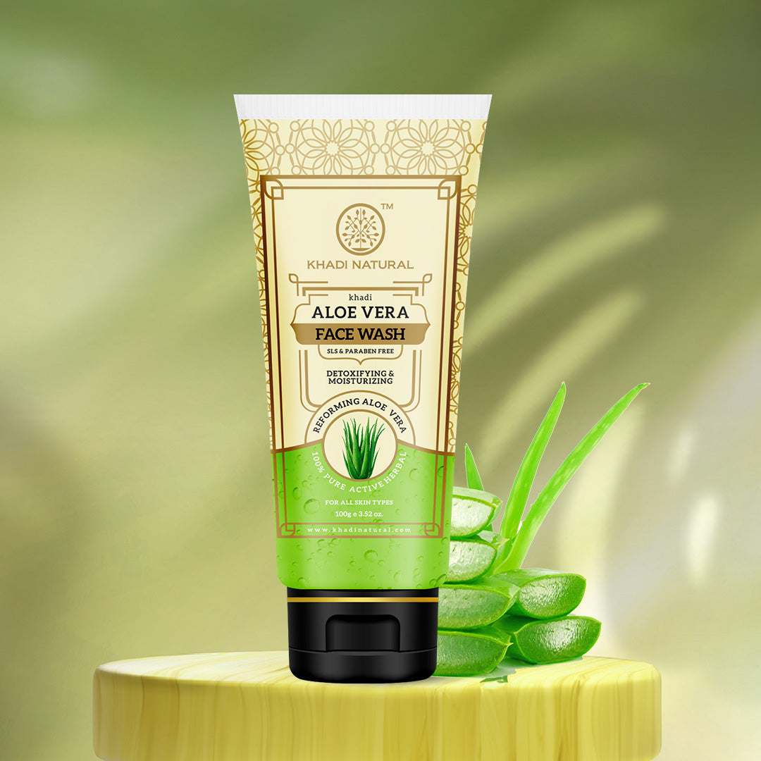 Khadi Natural Aloe Vera Face Wash Sls & Paraben Free - 100 g