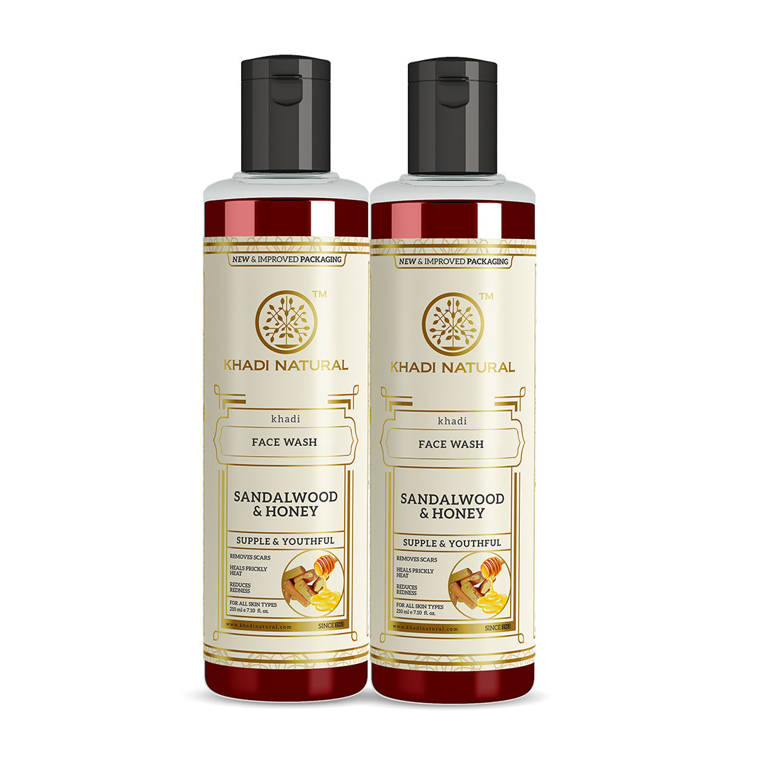 Khadi Natural Sandalwood & Honey Face Wash (Pack of 2)