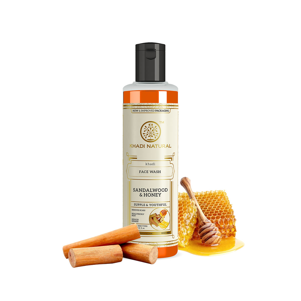 Khadi Natural Sandalwood & Honey Face Wash-210 ml