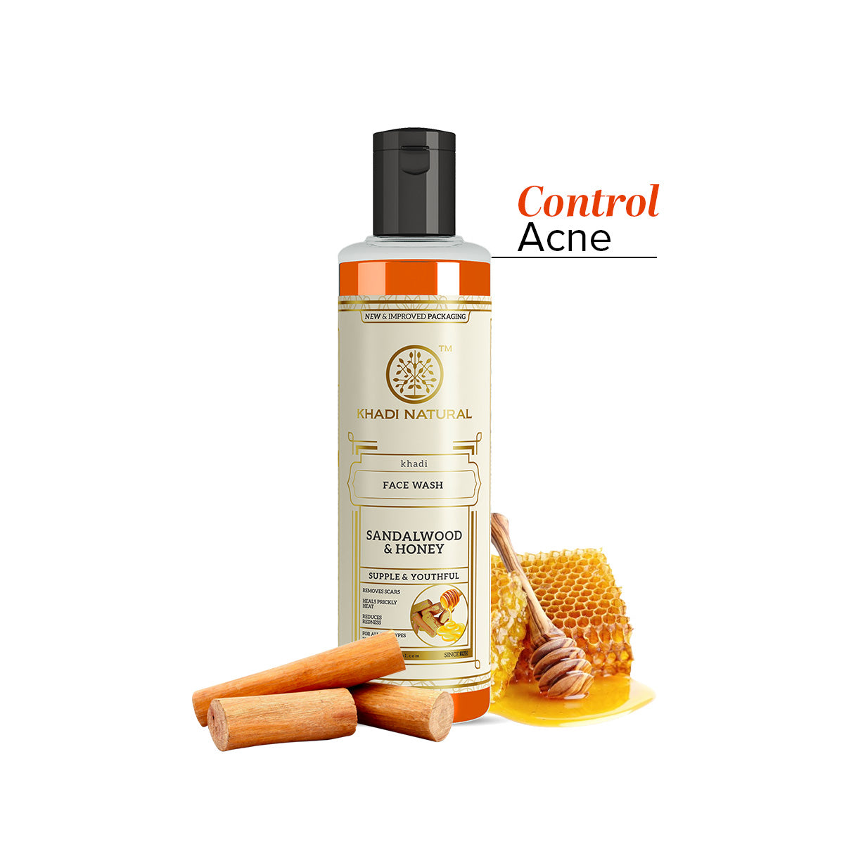 Khadi Natural Sandalwood & Honey Face Wash-210 ml