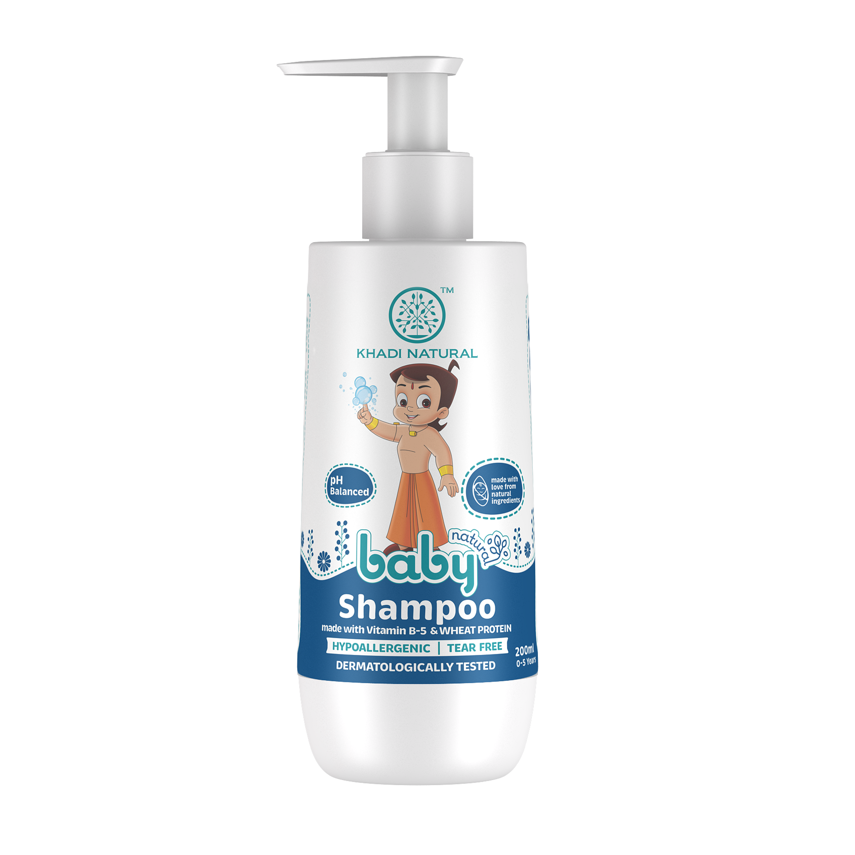 Khadi Natural Chota Bheem Baby Shampoo With Vitamin B-5 & Wheat Protein-200 ml