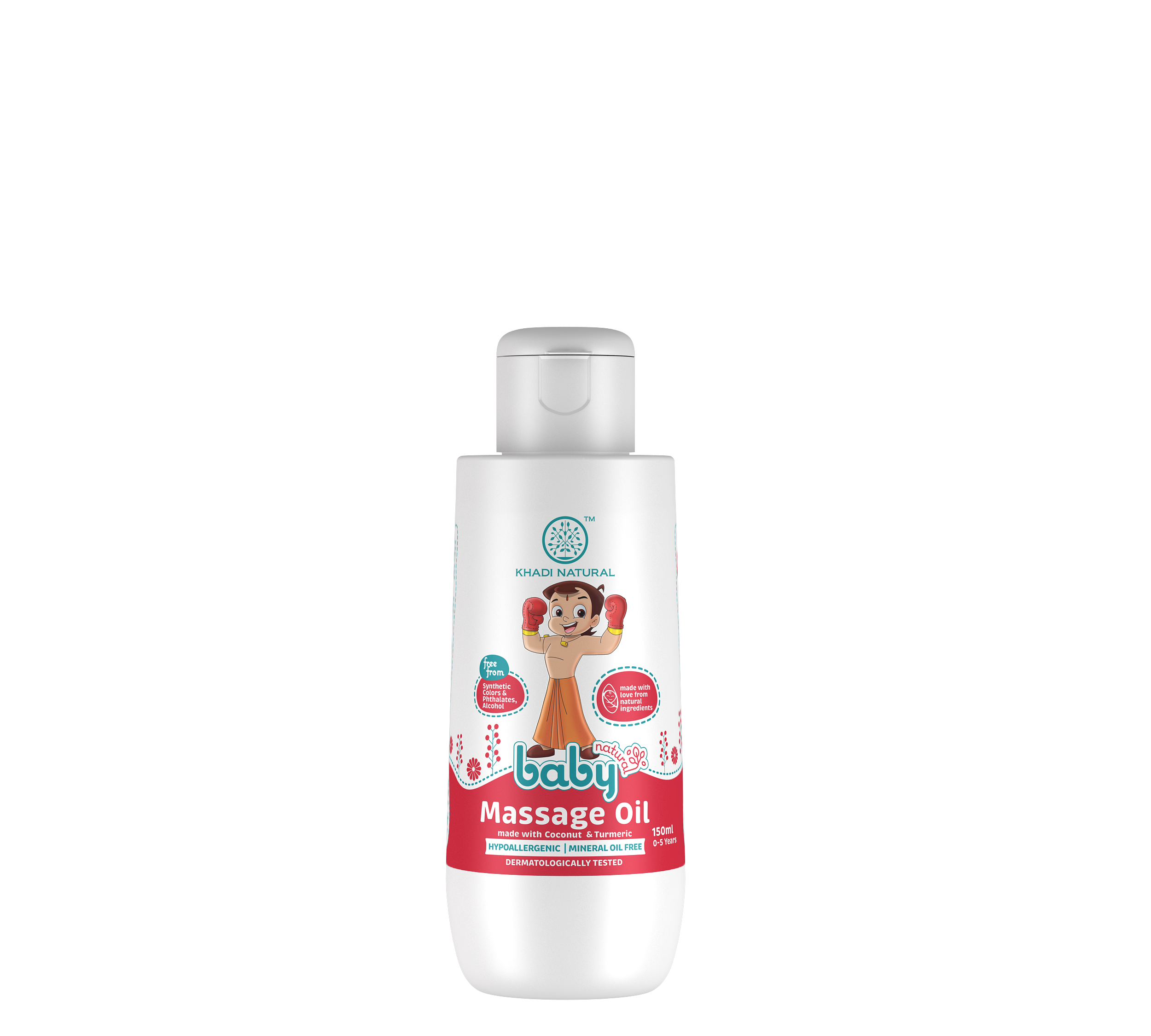 Khadi Natural Chota Bheem Baby Massage Oil (Coconut & Turmeric)-150Ml