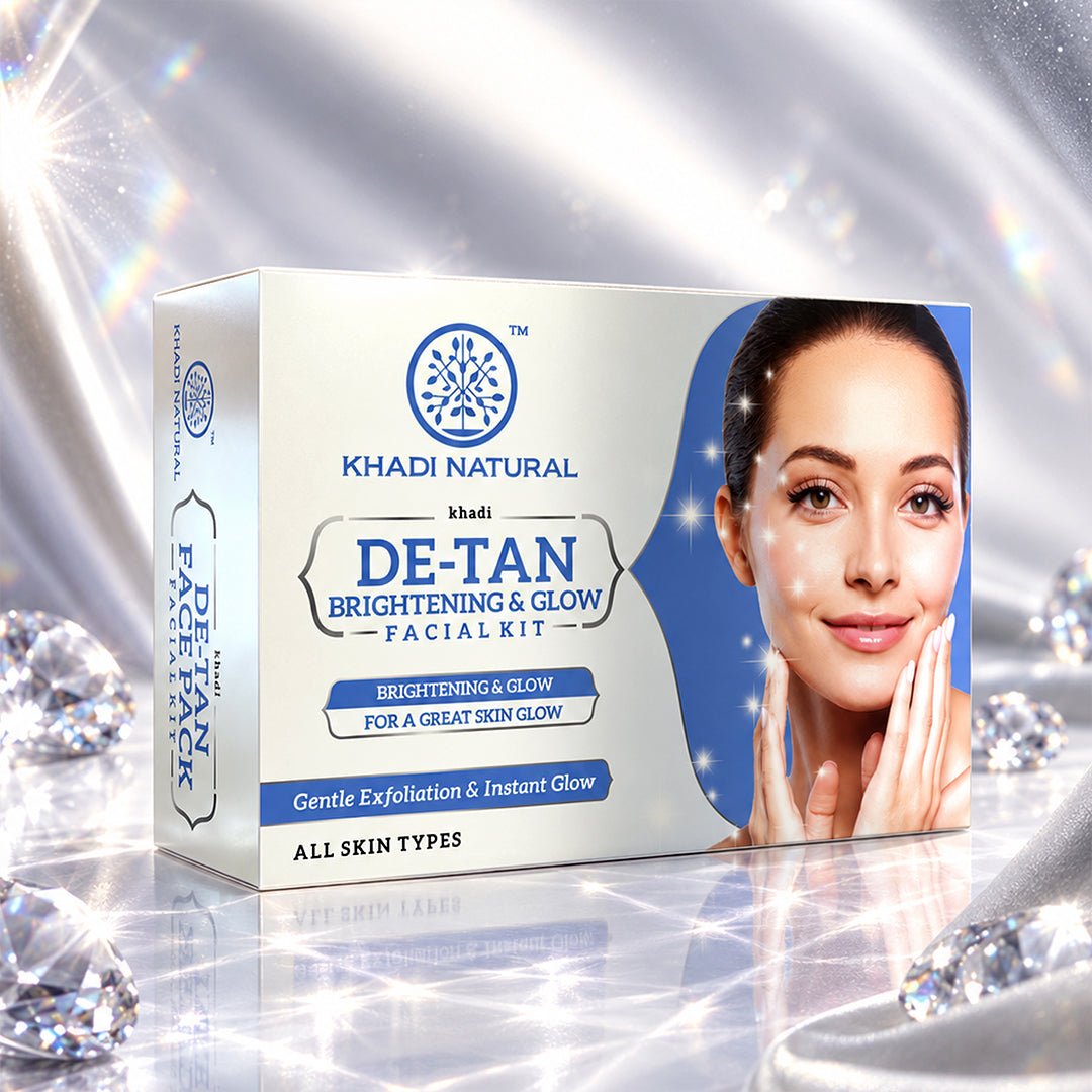 Khadi Natural De-Tan Brightening & Glow Facial Kit - 50gm