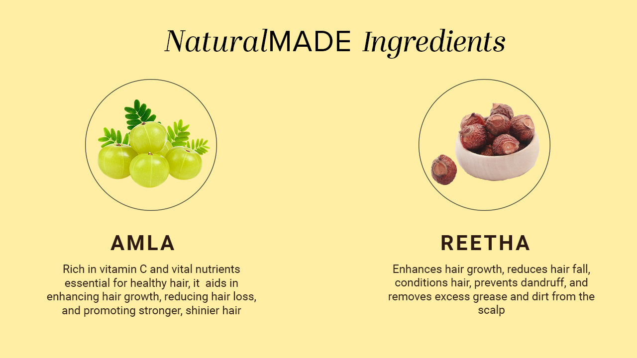Khadi Natural Amla & Reetha Hair Cleanser & Conditioner Combo – Pack of 2 - 210ml Each