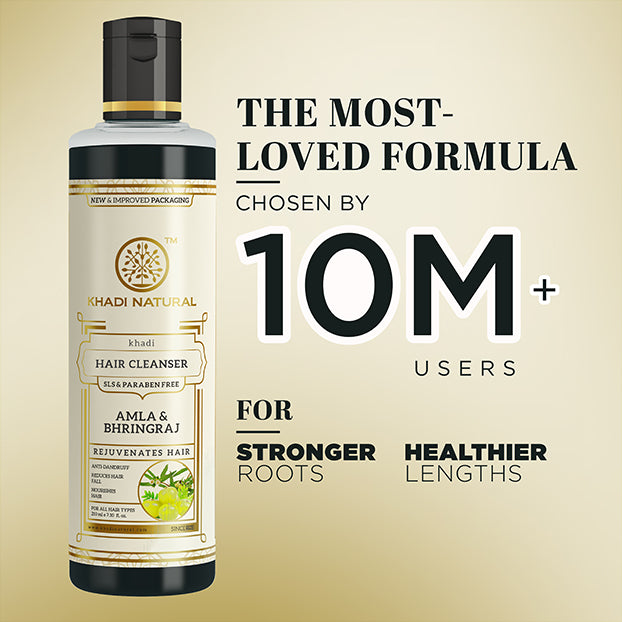 Khadi Natural Amla & Bhringraj Hair Cleanser- Sls & Paraben Free - 210ml