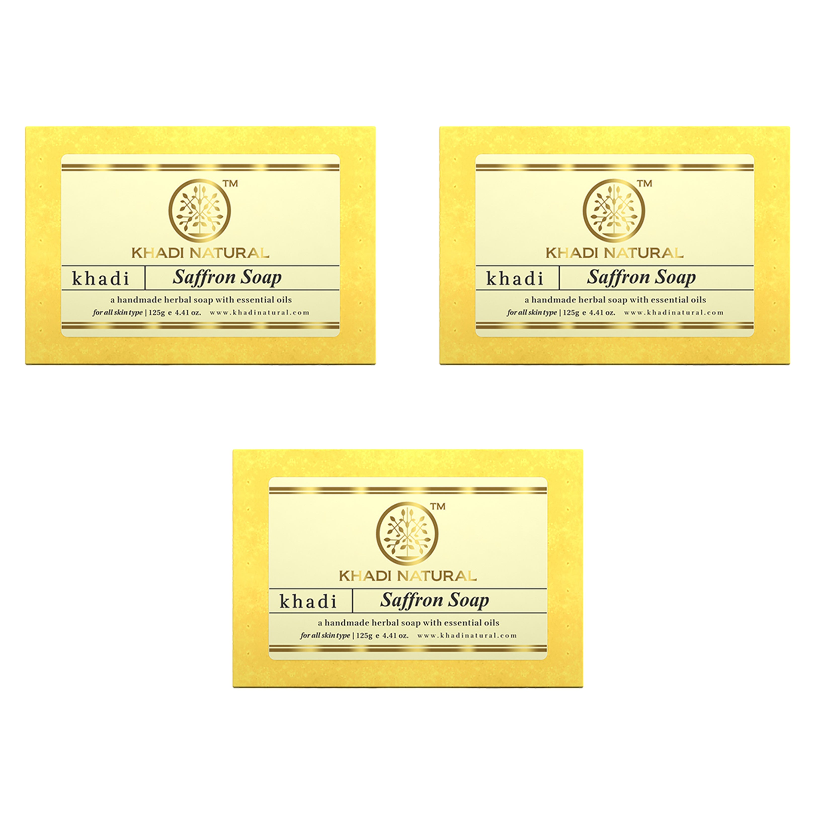 Khadi Natural Saffron Combo Pack Of 3 – 125gm Each