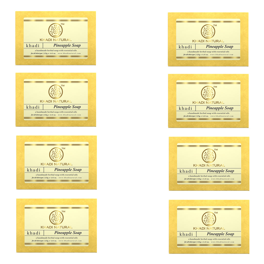 Khadi Natural Pineapple Soap 125g (Pack of 8)
