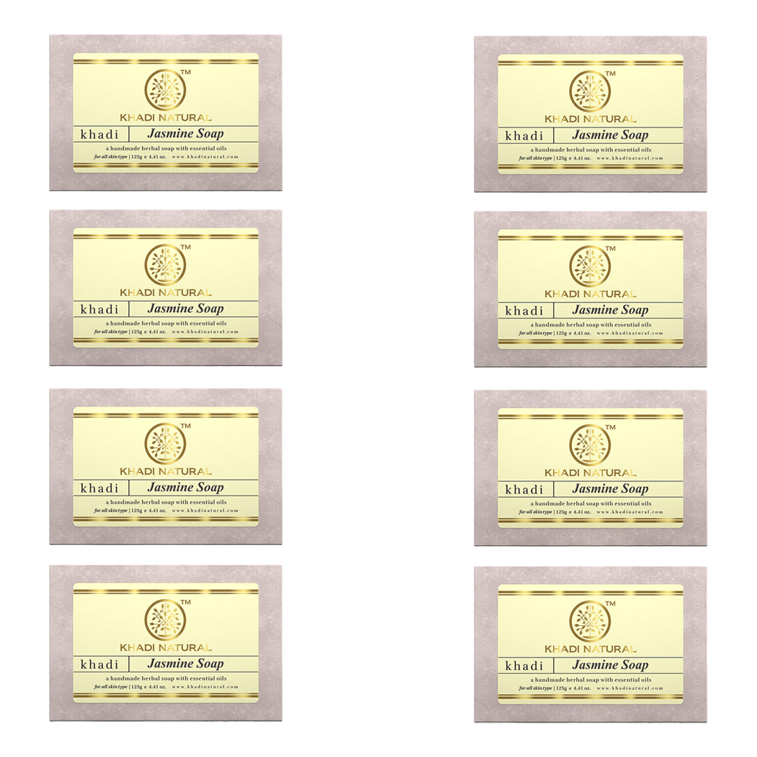 Khadi Natural Herbal Jasmine Soap 125g (Pack Of 8)