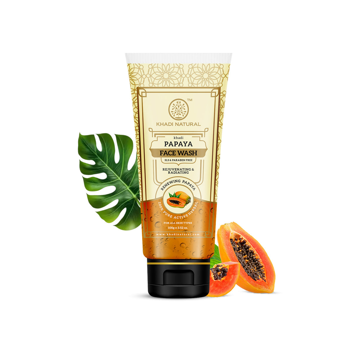 Khadi Natural Papaya Face Wash Sls & Paraben Free-100 g