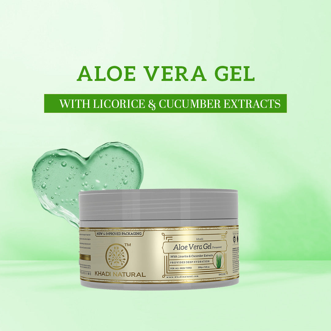 Khadi Natural Aloe vera -transparent gel - pack of 2