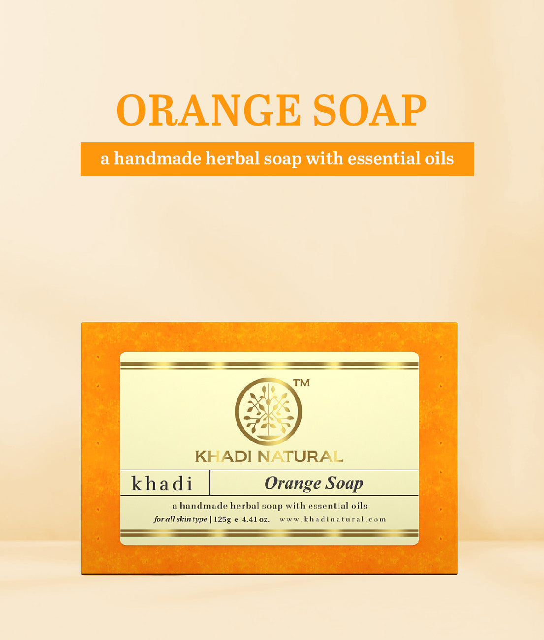 Khadi Natural Orange Soap 125g